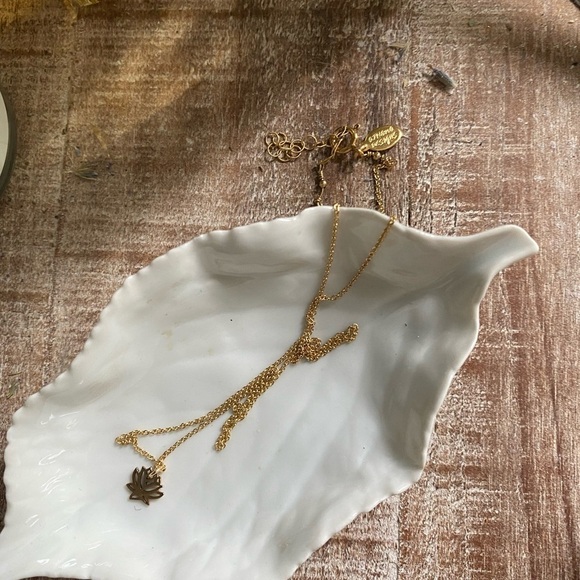 Athena Designs gold plated dainty lotus flower necklace - Picture 9 of 11